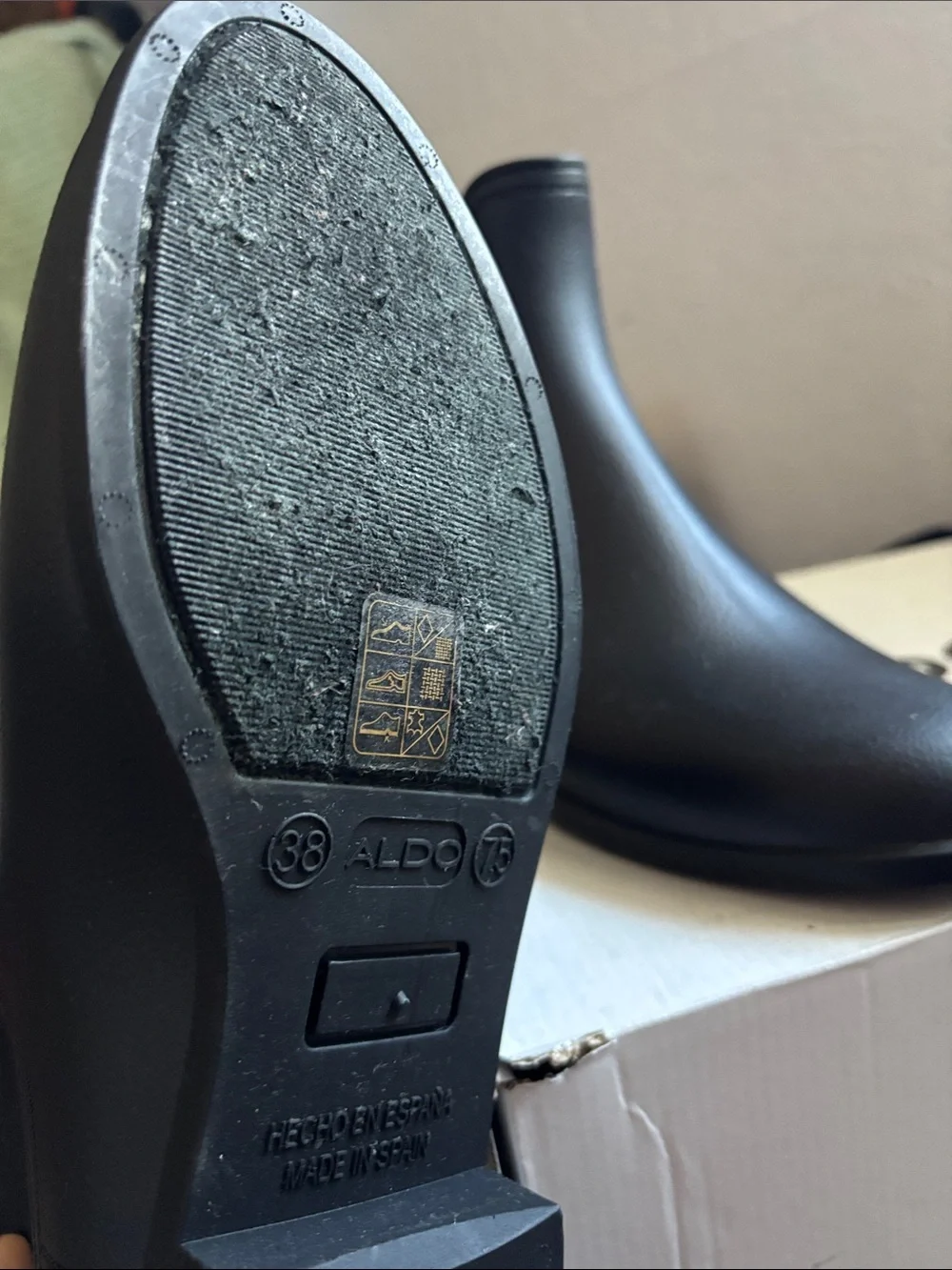 Aldo Black Chelsea Rain Ankle Boots